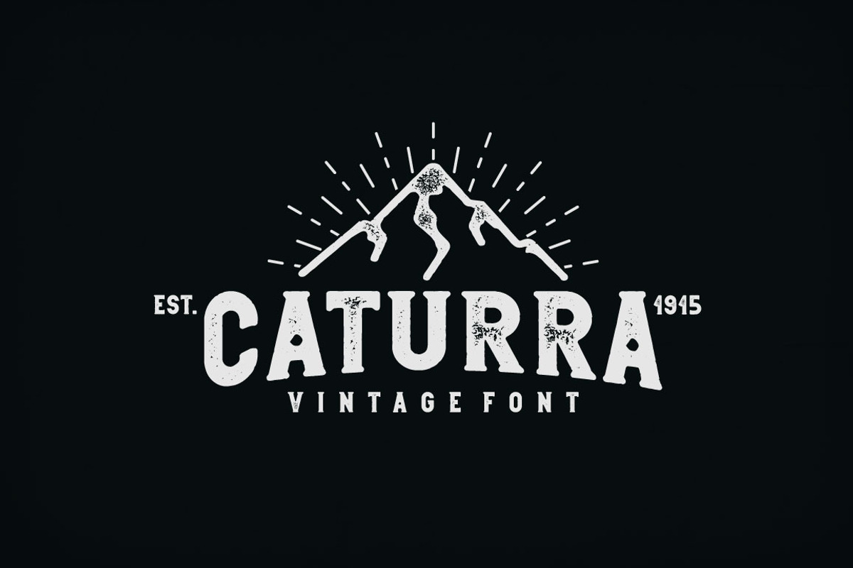 Caturra Vintage Font, a Sans Serif Font by alexandeerco (Photo 1 of 5)