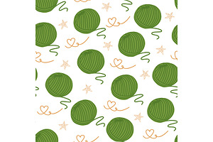 Knitting seamless pattern, a Pattern Graphic by Elen_Art