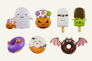 Happy Halloween Dessert Clipart.