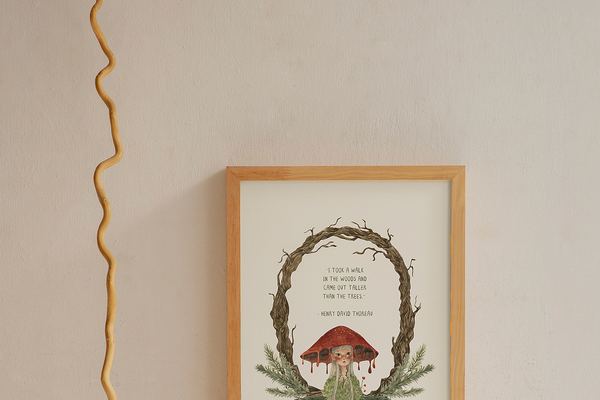MUSHROOMCORE watercolor forest, a Seasonal Illustration by LiChu Art (Photo 9 of 17)
