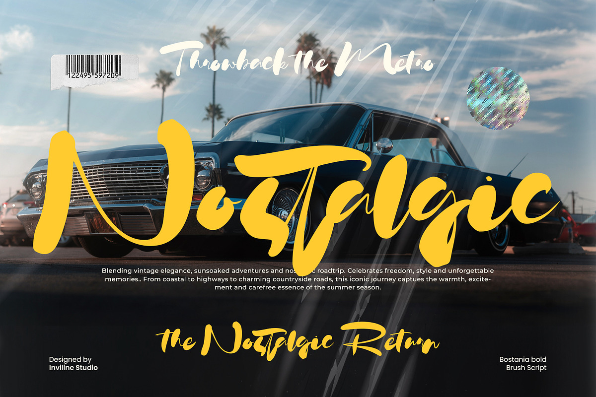 Bostania - Bold Brush Font, a Handwritten Font by Inviline.co (Photo 4 of 10)