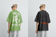 T-Shirt Back Mockup PSD Female Model, a Shirt Mockup by Rymden_Fl (Thumbnail 3 of 5)