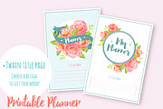 Flower planner - Watercolor Kit!, a Stationery Template by Fresh-shop (Thumbnail 2 of 6)