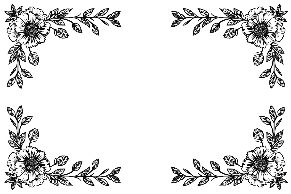 Ornate Floral Vector Frames, an Illustration by musafir_fashion (Photo 3 of 9)