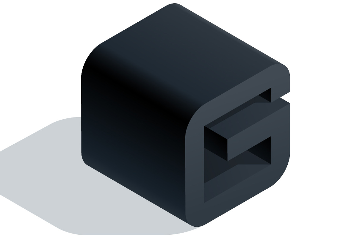 Vector 3D isometric black letters preview 4
