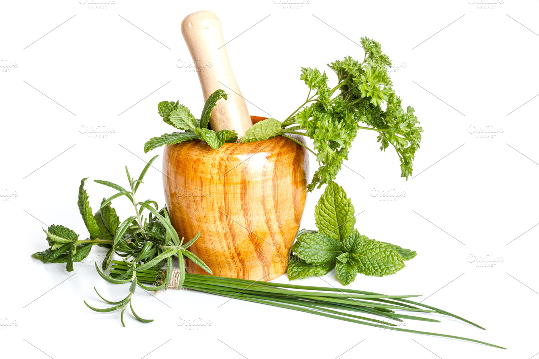 Herbs In Mortar