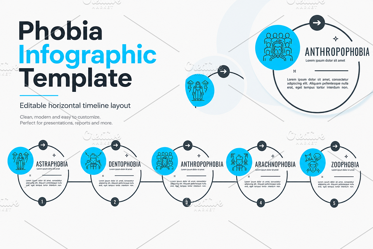 Human phobia and mental health, a Healthcare Illustration by Vector Tradition (Photo 1 of 3)