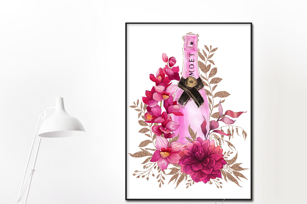 Watercolor floral fashion clipart, an Illustration by KarinkaBU (Photo 9 of 9)