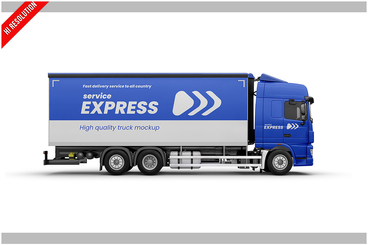Truck Mockup- Side View, an Advertising Mockup by Bruno's Shop (Photo 1 of 3)