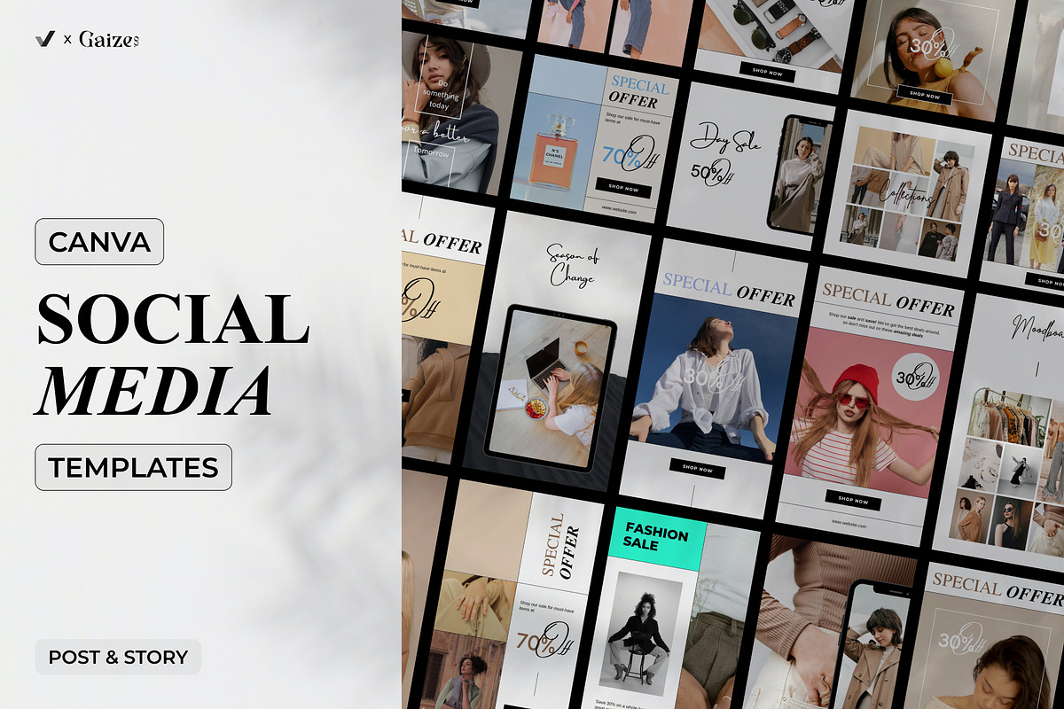 Canva Social Media Templates, a Social Media Template by Gaize (Photo 1 of 9)