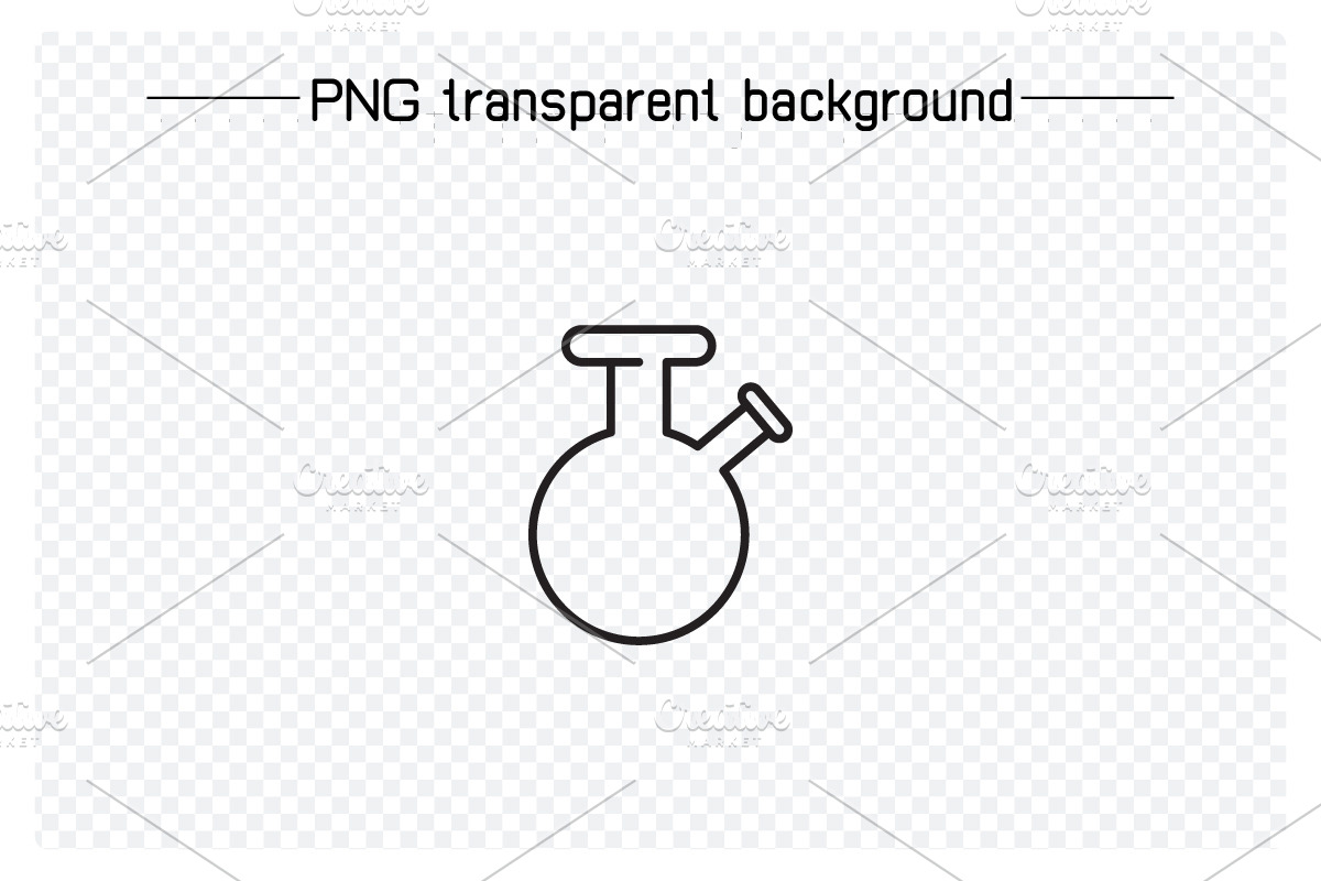 Flask and Test Tube Line Icons Set, an Outline Icon by Designfour (Photo 6 of 7)