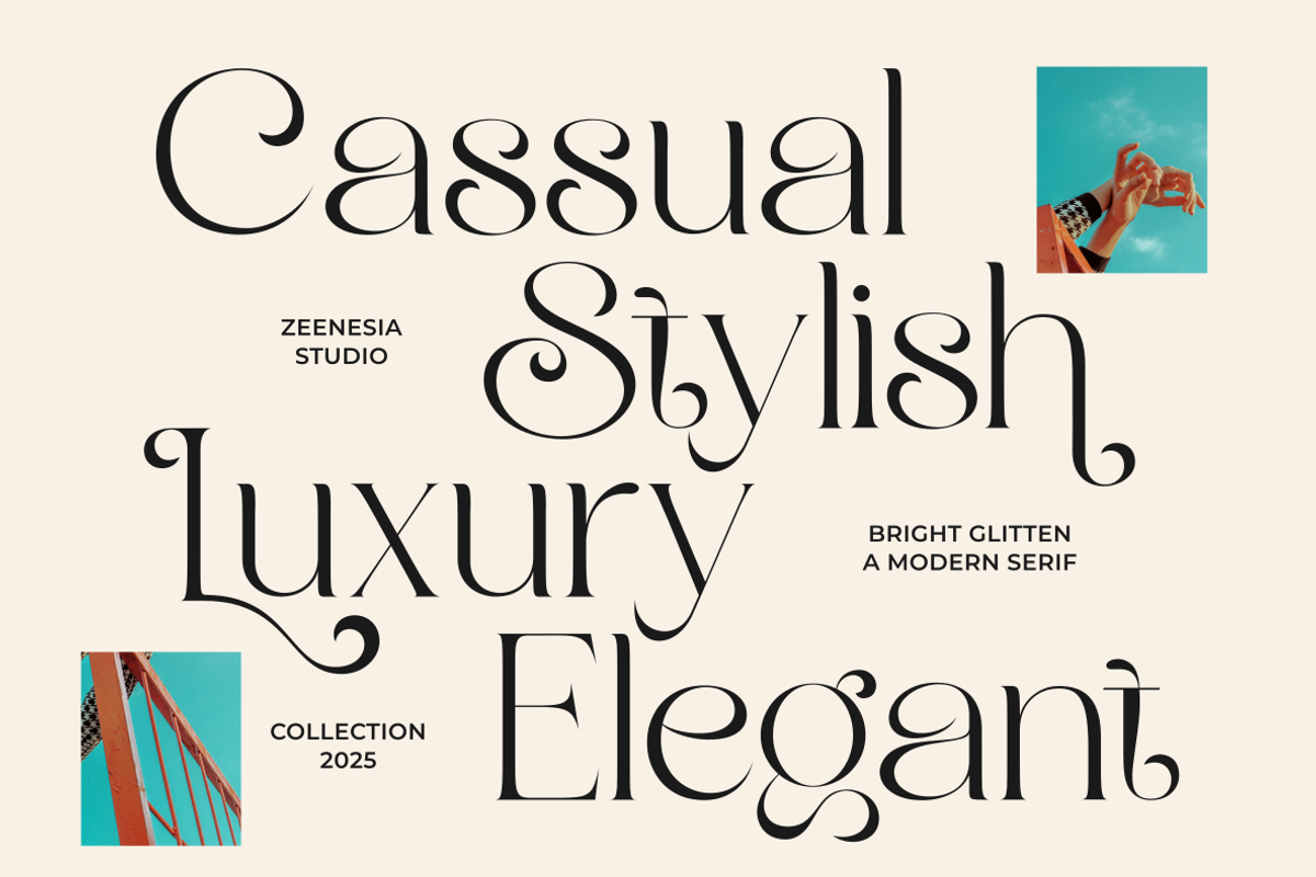 Bright Glitten, a Serif Font by zeenesia (Photo 2 of 20)