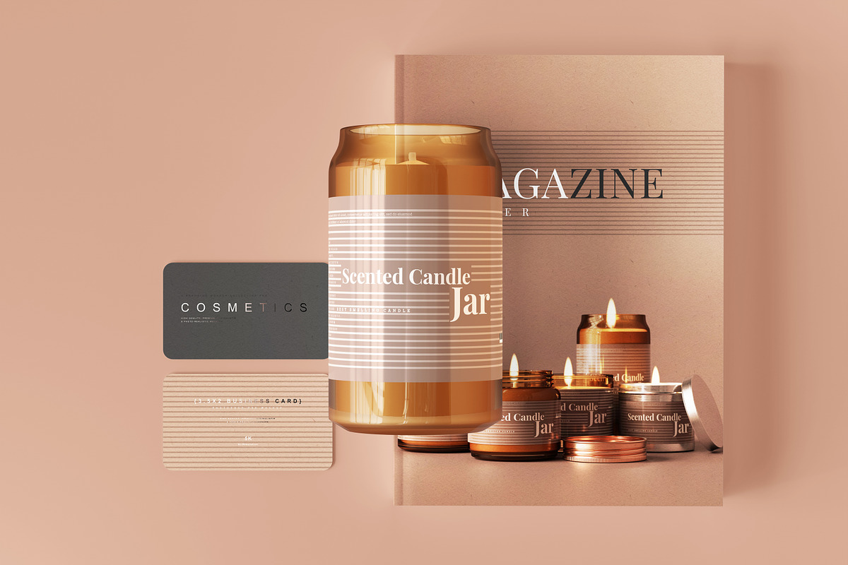 Amber Glass Candle Mockup Bundle, a Packaging Mockup by pmvch (Photo 123 of 135)