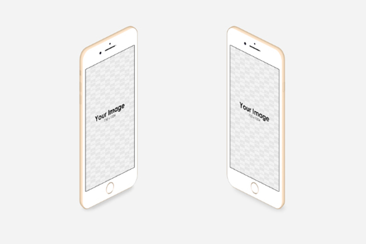 iPhone Isometric & Simple Mockups, an iPhone Mockup by tamiq