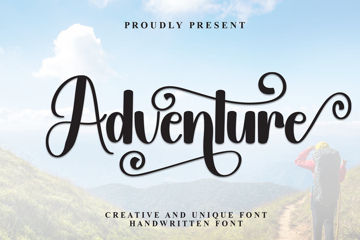 Adventure | Script Font, a Handwritten Font by Scratchones (Photo 1 of 9)