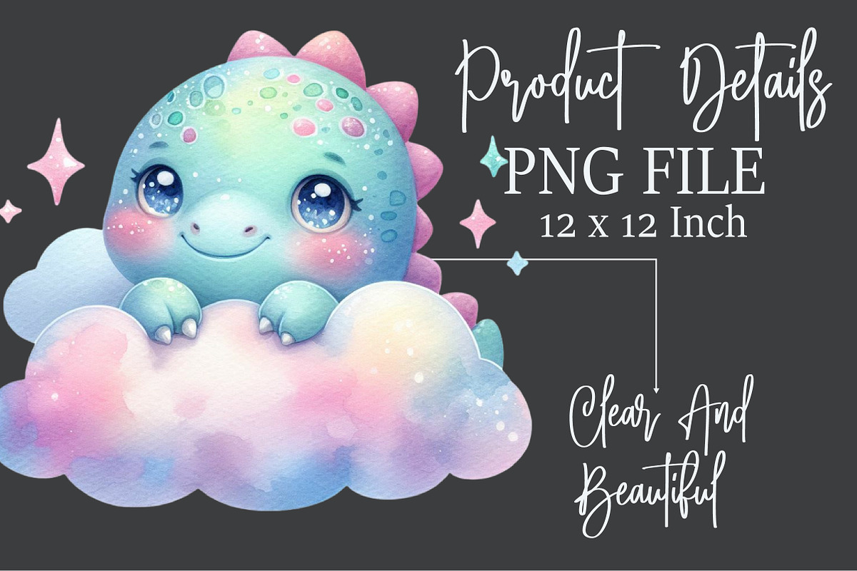 Cute Baby Dinosaur Clipart, an Illustration by Rose Art (Photo 4 of 7)