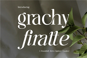 Grachy Firatte Retro Typeface Font