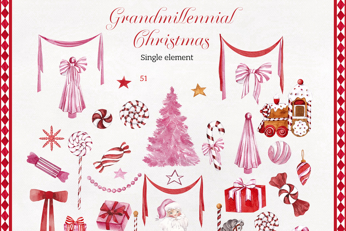 Grandmillennial Christmas graphic., an Object Graphic by ma_i_vi (Photo 4 of 9)