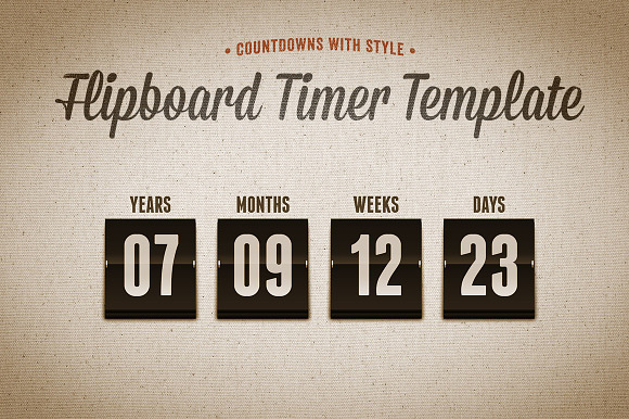 Flipboard Countdown Timer Template preview 2