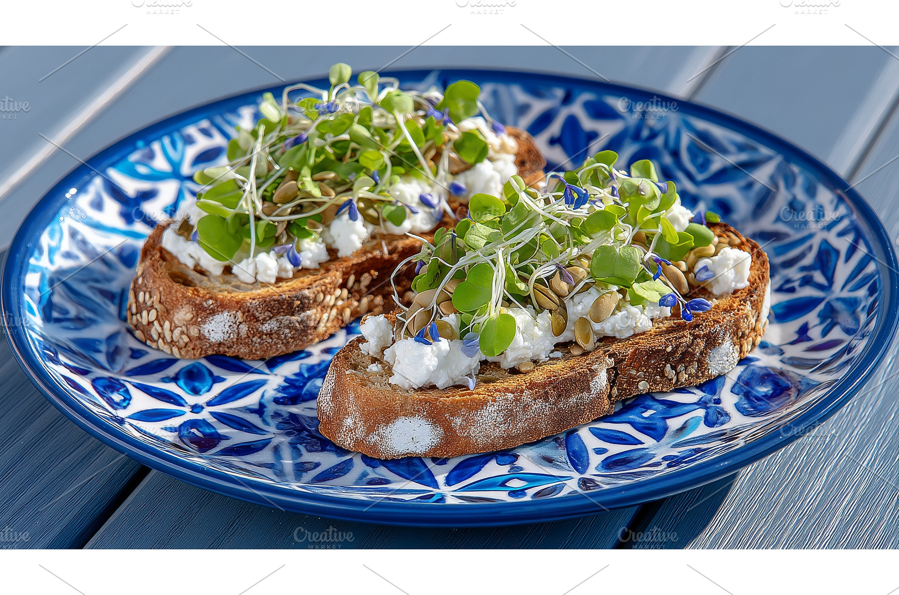 A wooden background features bread, a Food & Drink Photo by ZinetroN