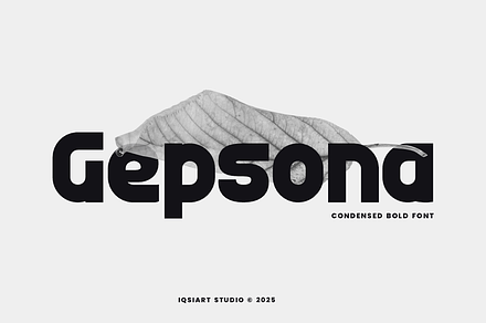 Gepsona - Bold Font, a Sans Serif Font by Iqsiart Studio