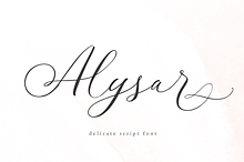 Alysar | Delicate Calligraphy Font