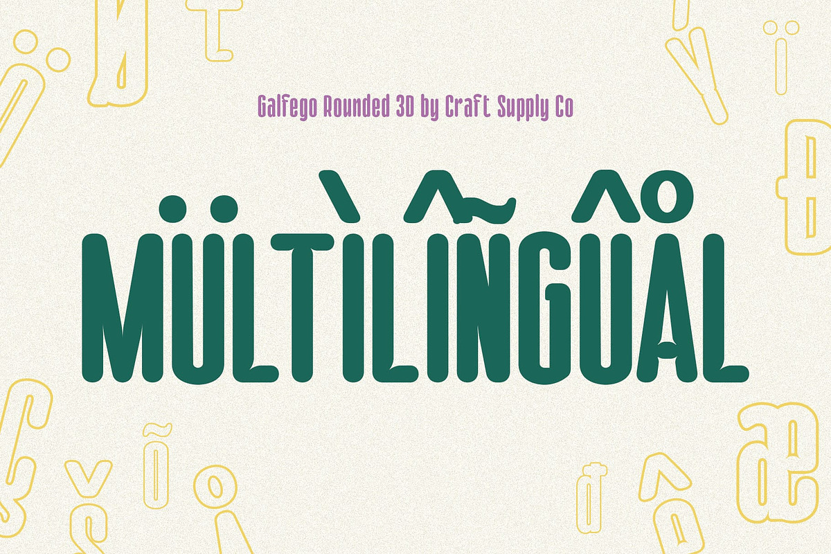 Galfego Rounded 3D, a Sans Serif Font by Craft Supply Co. (Photo 5 of 8)