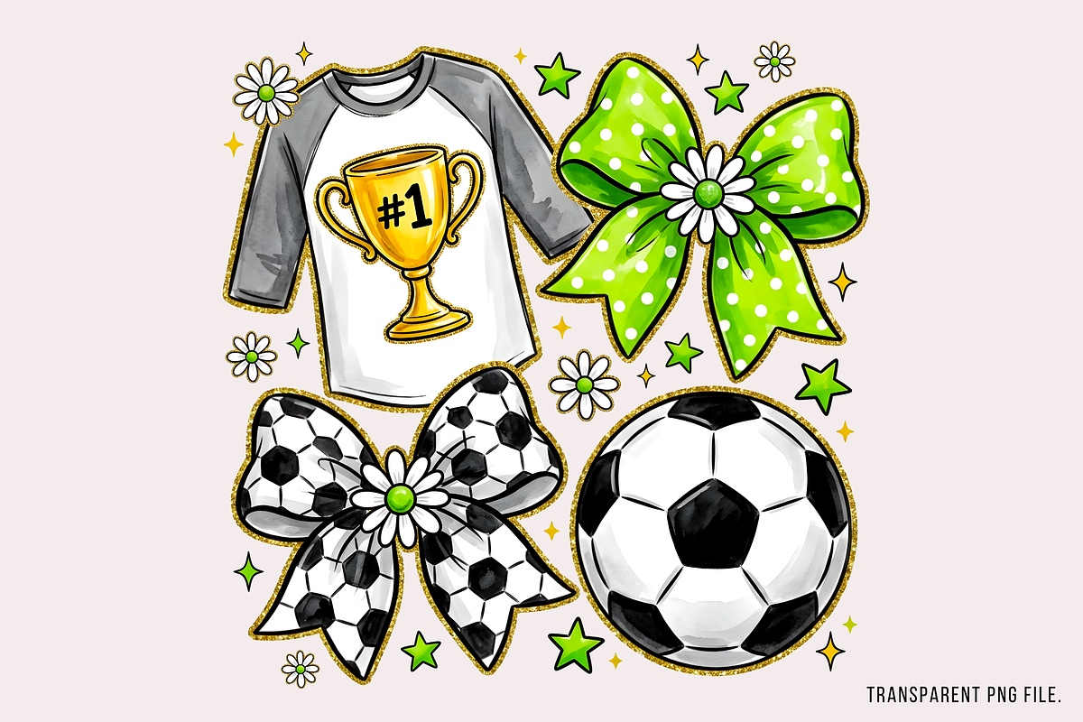 Soccer Png, Coquette Bow Soccer Png, an Object Illustration by Clipart Bloom (Photo 1 of 2)