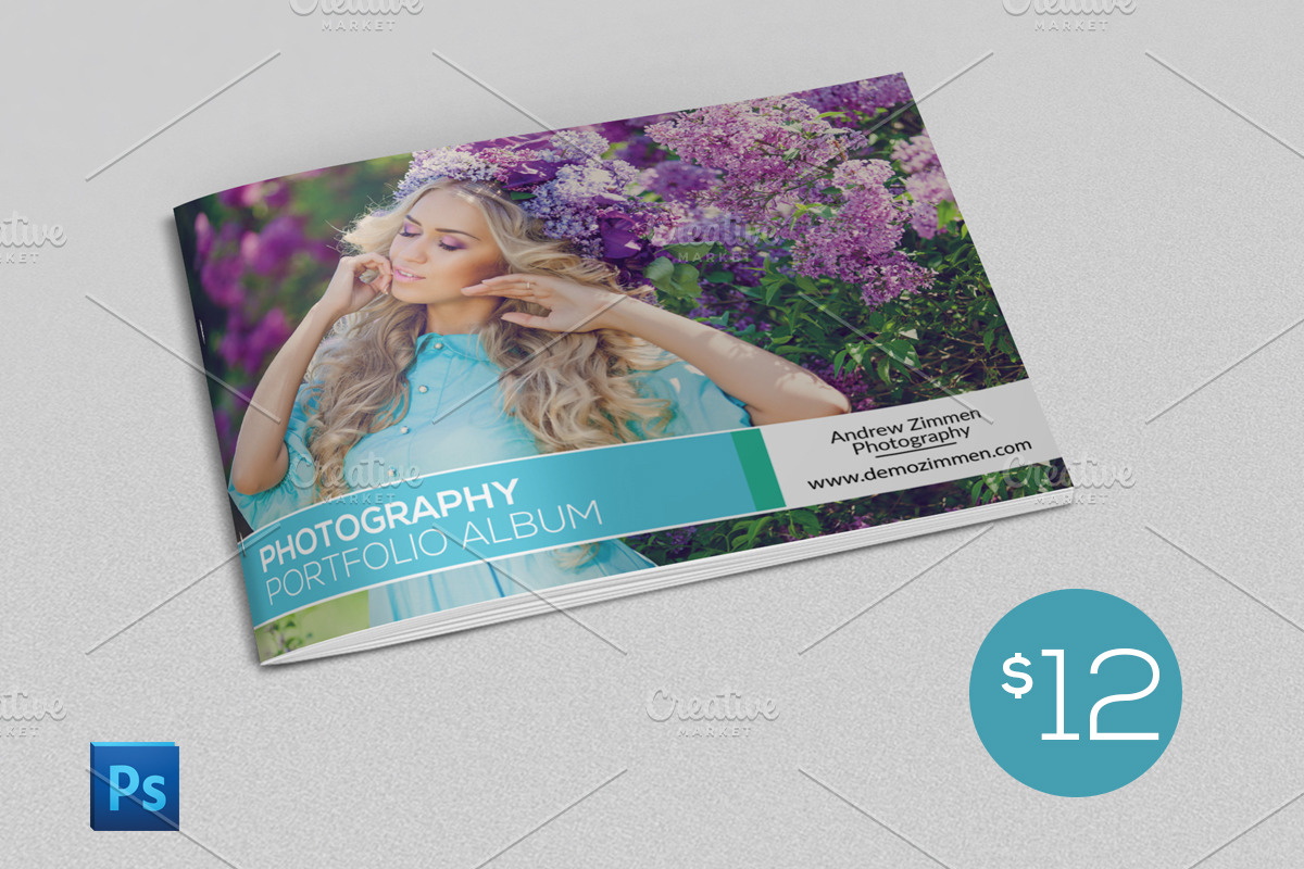 PSD Photography Portfolio Album, a Stationery Template by PixelHive Pro (Photo 1 of 5)