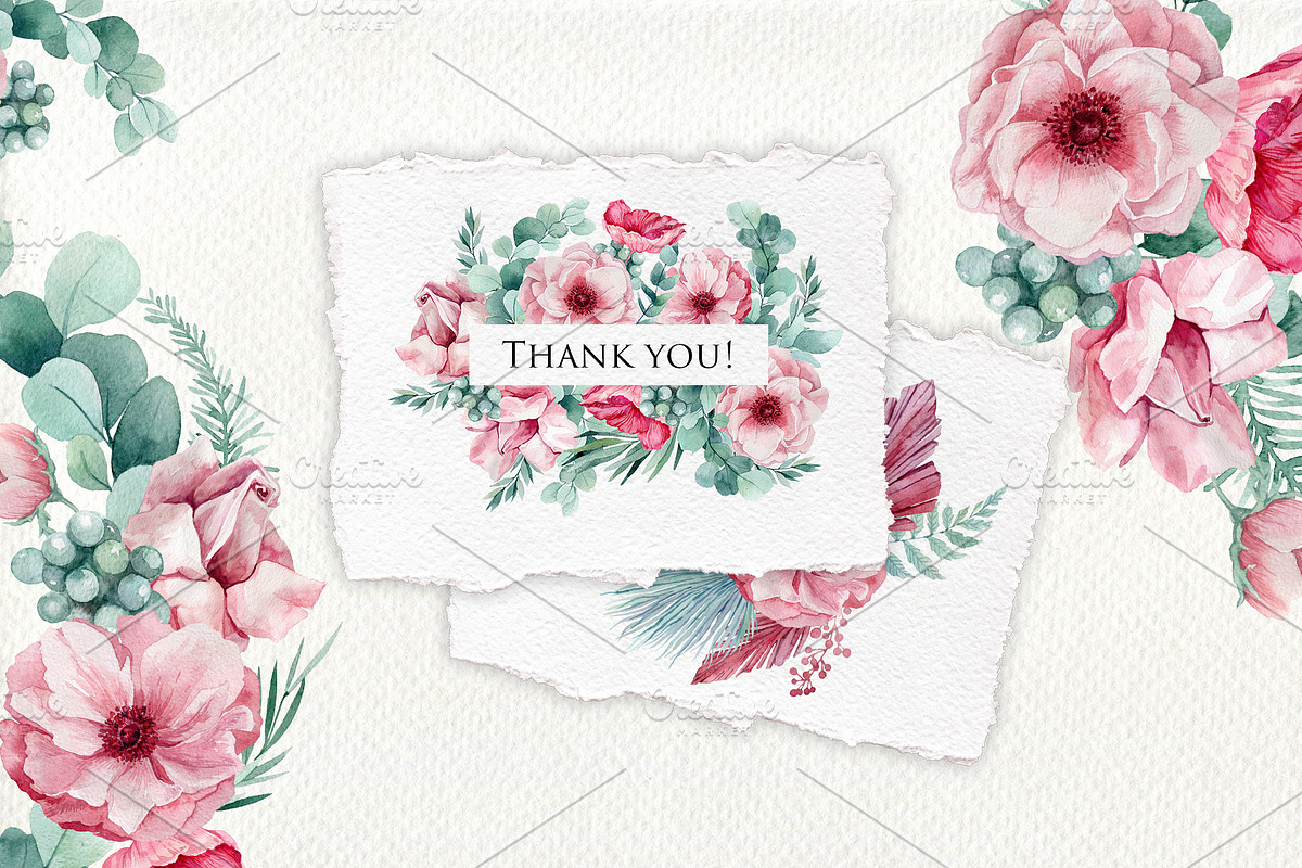 Anemones love, a Decorative Illustration by Antikva17 (Photo 8 of 8)