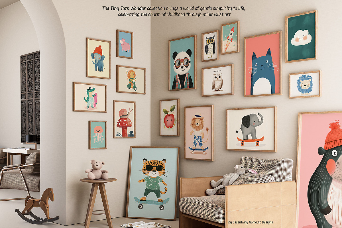 Minimalist Nursery Wall Art Gallery, a Background Graphic by Essentially Nomadic (Photo 6 of 11)