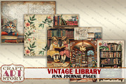 Library Junk Journal Pages, a Decorative Illustration by CraftArtStory (Thumbnail 6 of 7)