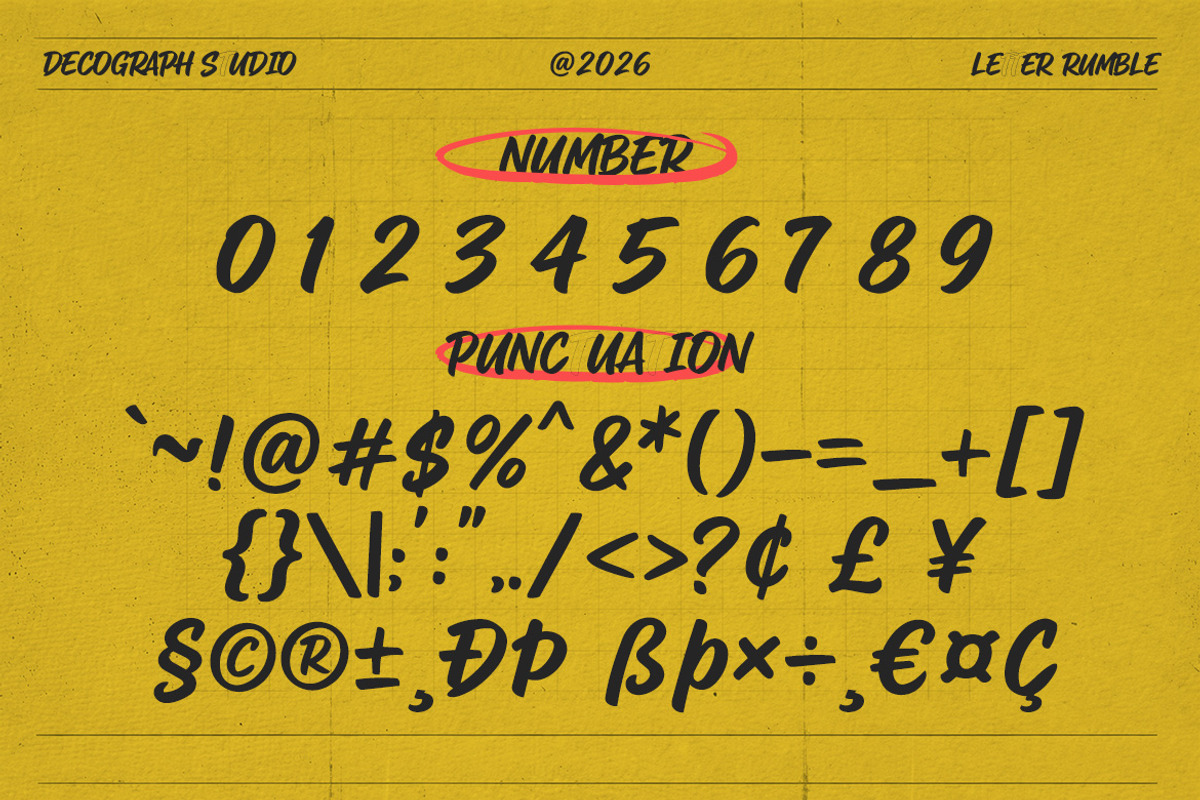 Letter Rumble – Marker Brush, a Handwritten Font by decographstud (Photo 3 of 7)