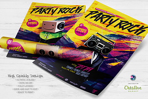 Party Rock Flyer Template