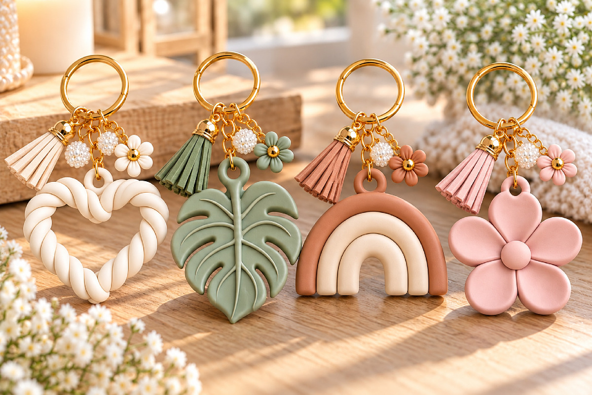 Rainbow Flower Heart Keychain STL, an Object 3D Model by Layerology (Photo 2 of 3)