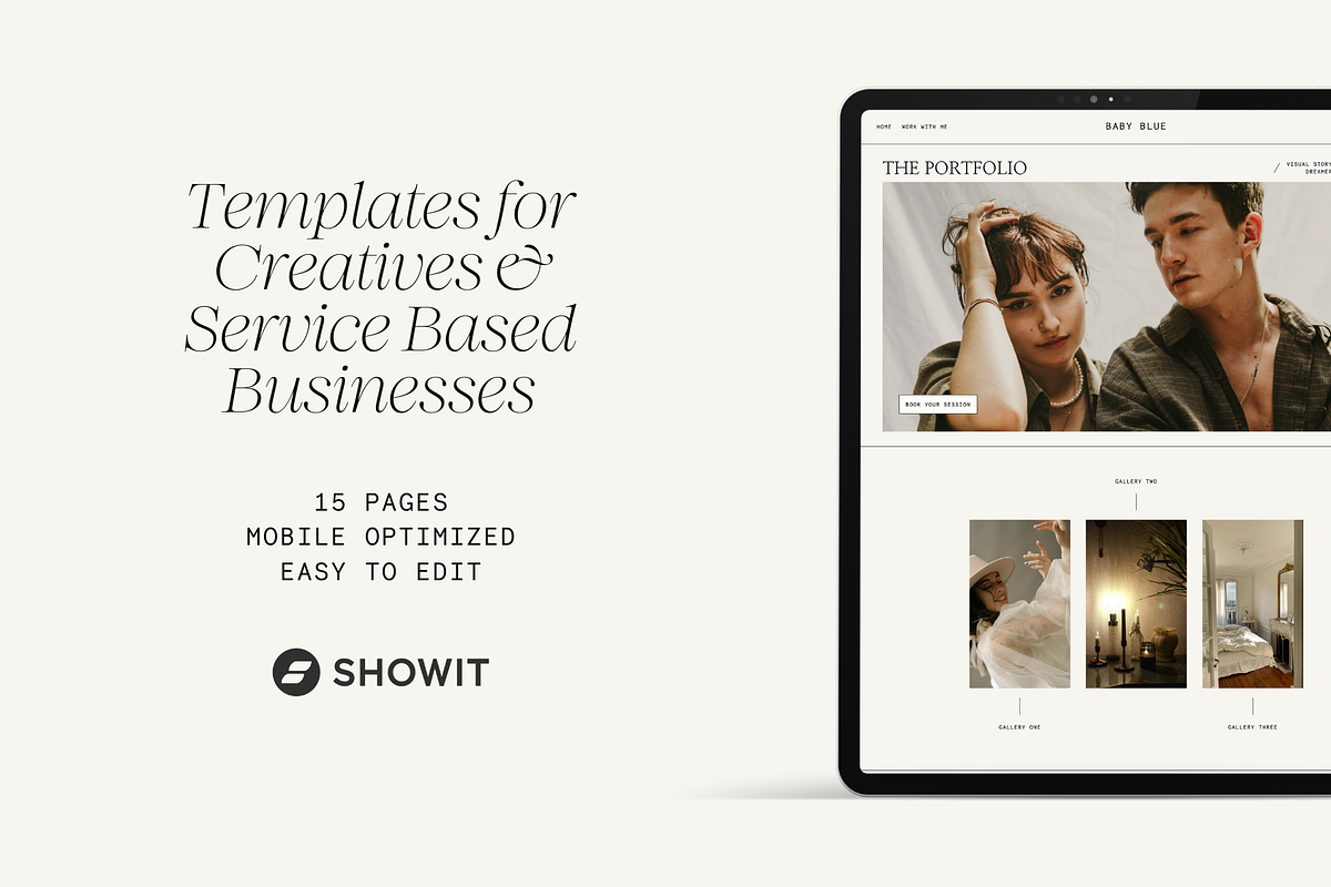 Showit Website Template | Baby Blue, a Websites & App Template by Ladyfang Creative (Photo 2 of 6)