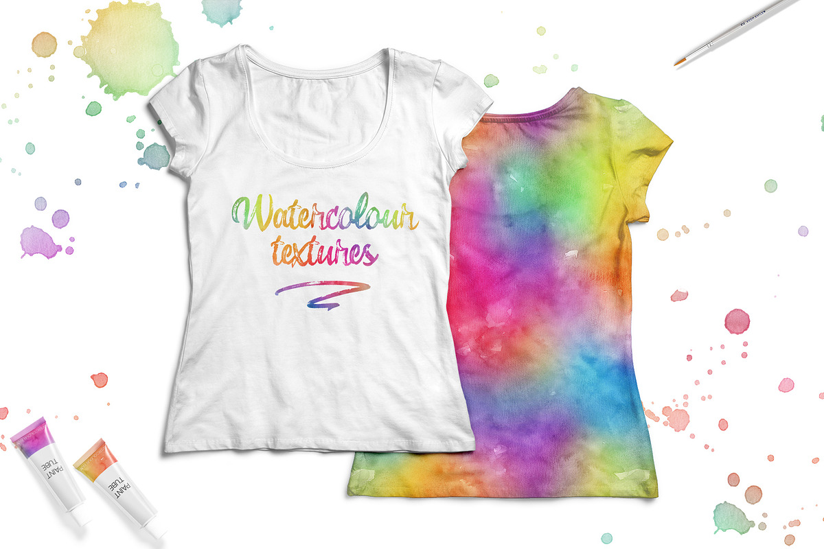 10 Huge Rainbow Watercolors, a Background Graphic by AdenaJ (Photo 7 of 13)