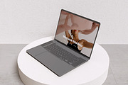 MacBook Air Mockup Set, a Wearable Device Mockup by swsi-studio (Thumbnail 4 of 6)