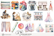 90 watercolour seamstress clip art, a Work Illustration by Poppy Lane Studio (Thumbnail 2 of 11)