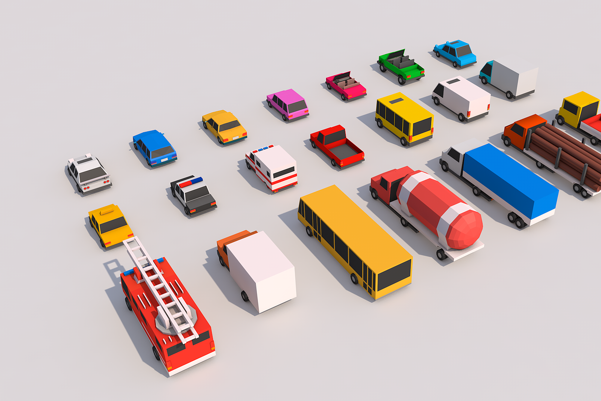 Polygonia City Cars Pack, a Cars & Vehicle 3D Model by Anton Moek (Photo 7 of 9)