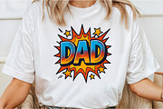 DAD Comic Style Sublimation PNG8, an Illustration by DreamCafeArt (Thumbnail 3 of 7)