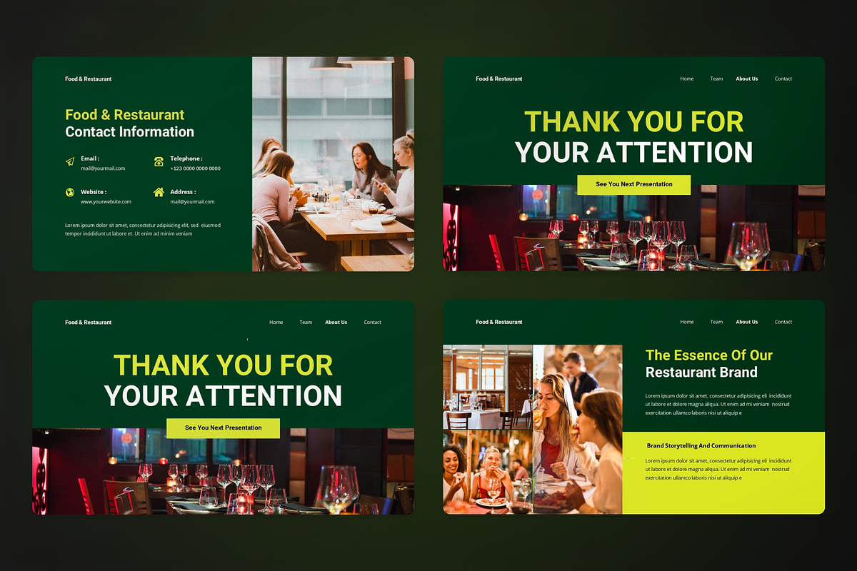 Food & Restaurant Google Slides, a Presentation Template by SquidPixey (Photo 4 of 7)