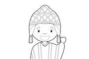 125x Kids of the World for Coloring, an Education Illustration by asantosg (Thumbnail 18 of 23)