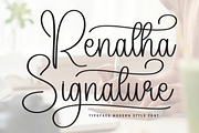 Renatha Signature | Script Font, a Handwritten Font by Scratchones (Thumbnail 1 of 9)