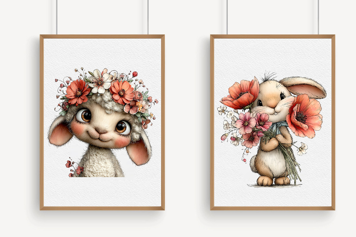 Spring Animals PNG Clipart, an Illustration by Libby Wishes (Photo 3 of 5)