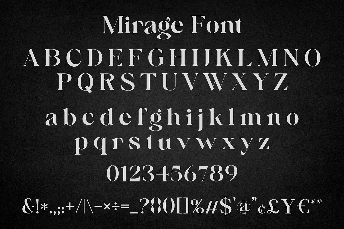 Mirage - Premium High Contrast Font, a Sans Serif Font by OWPictures (Photo 9 of 9)