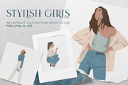 ABSTRACT ILLUSTRATIONS STYLISH GIRLS, a Person Illustration by Olg Store (Thumbnail 1 of 7)