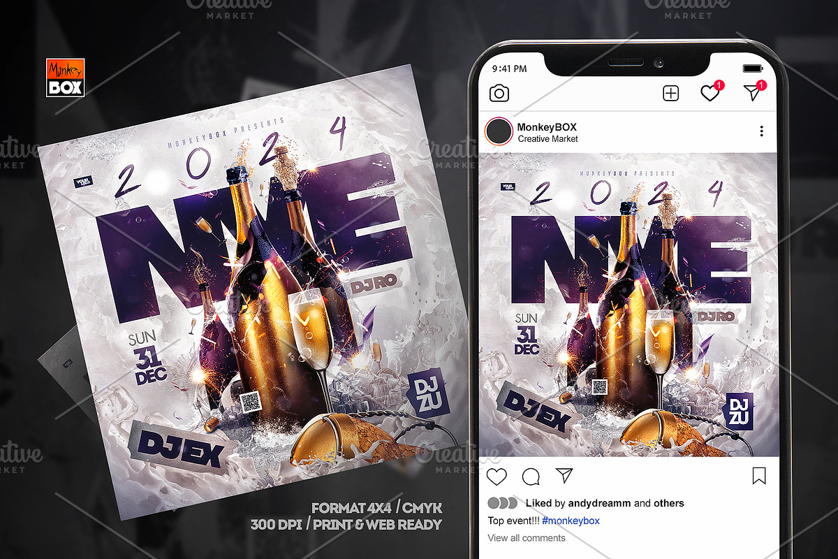 Flyer New Year Party, a Flyer Template by MonkeyBOX (Photo 2 of 3)