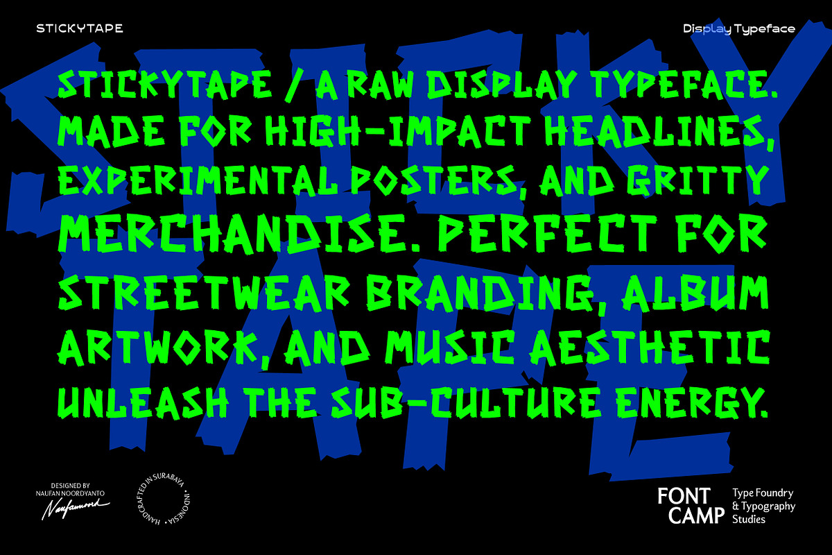 Stickytape Font, a Handwritten Font by Fontcamp Type Foundry (Photo 7 of 9)