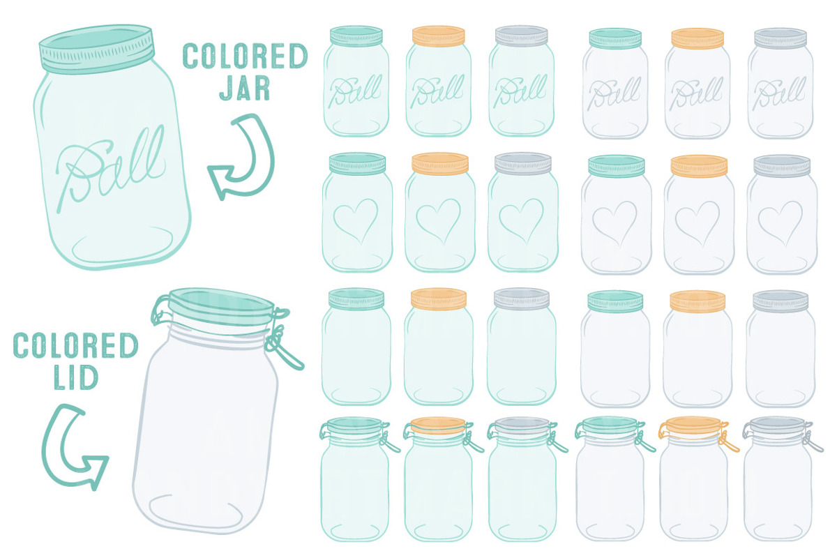 Aqua Jar Vectors & Clipart, an Illustration by Amanda Ilkov (Photo 2 of 4)